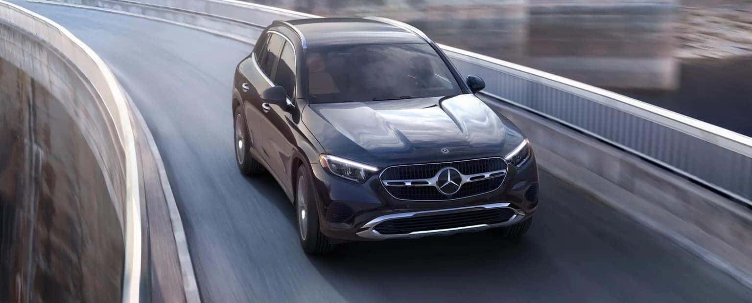 2025 Mercedes-Benz GLC luxury SUV driving on highway