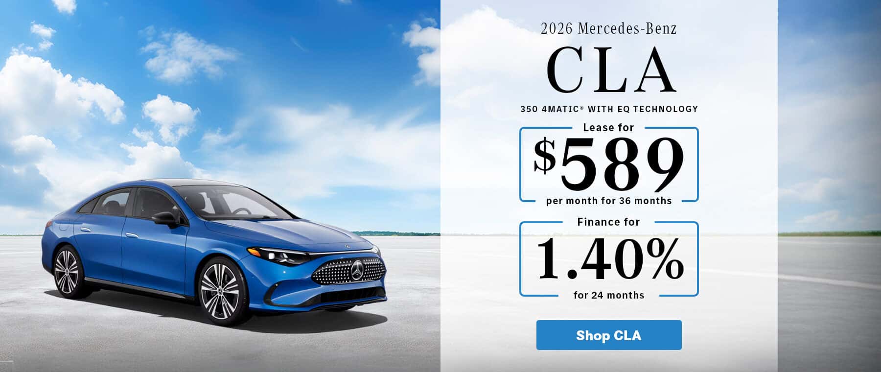 2026 Mercedes-Benz CLA promo