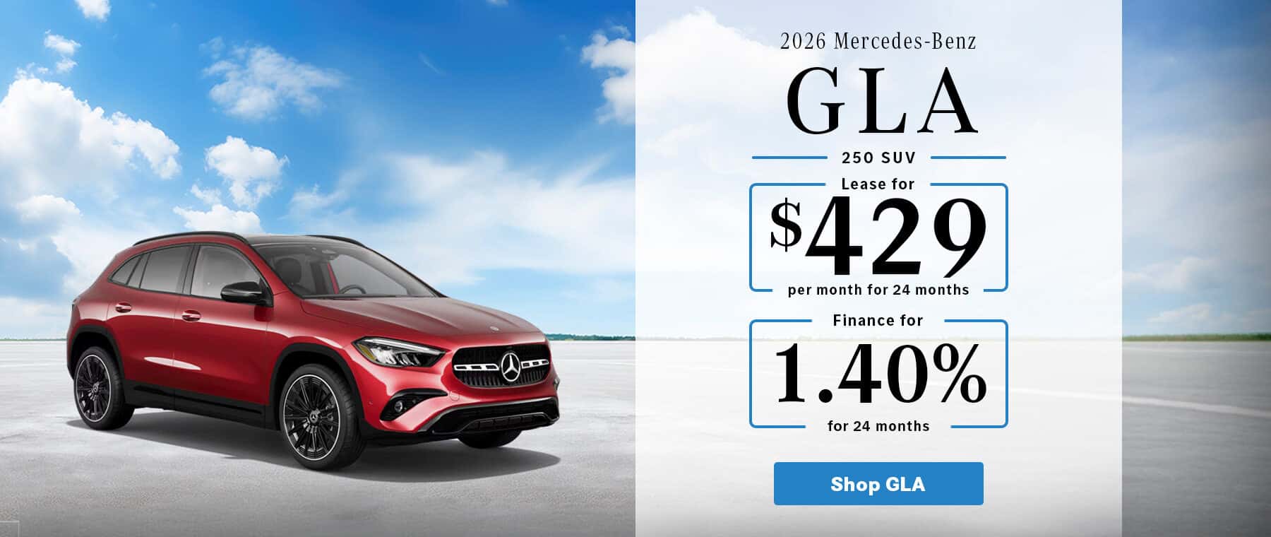 2026 Mercedes-Benz GLA promo