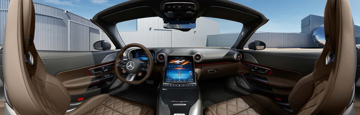 A View of the infotainment system in the 2026 AMG SL Roadster