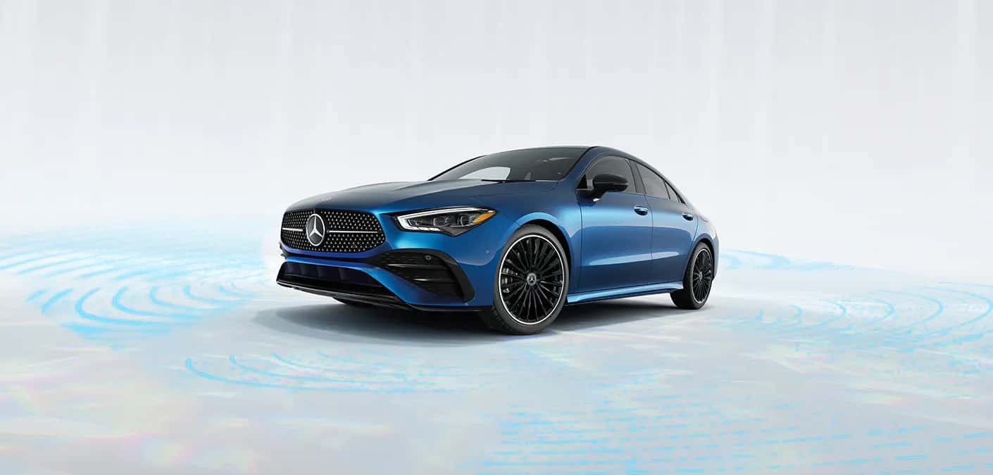 2026 CLA Coupe parked  in a white room