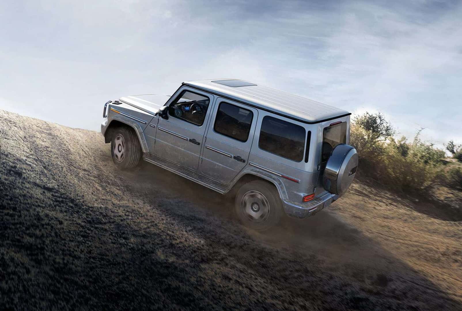 2026 MB G-Class driving up a hill