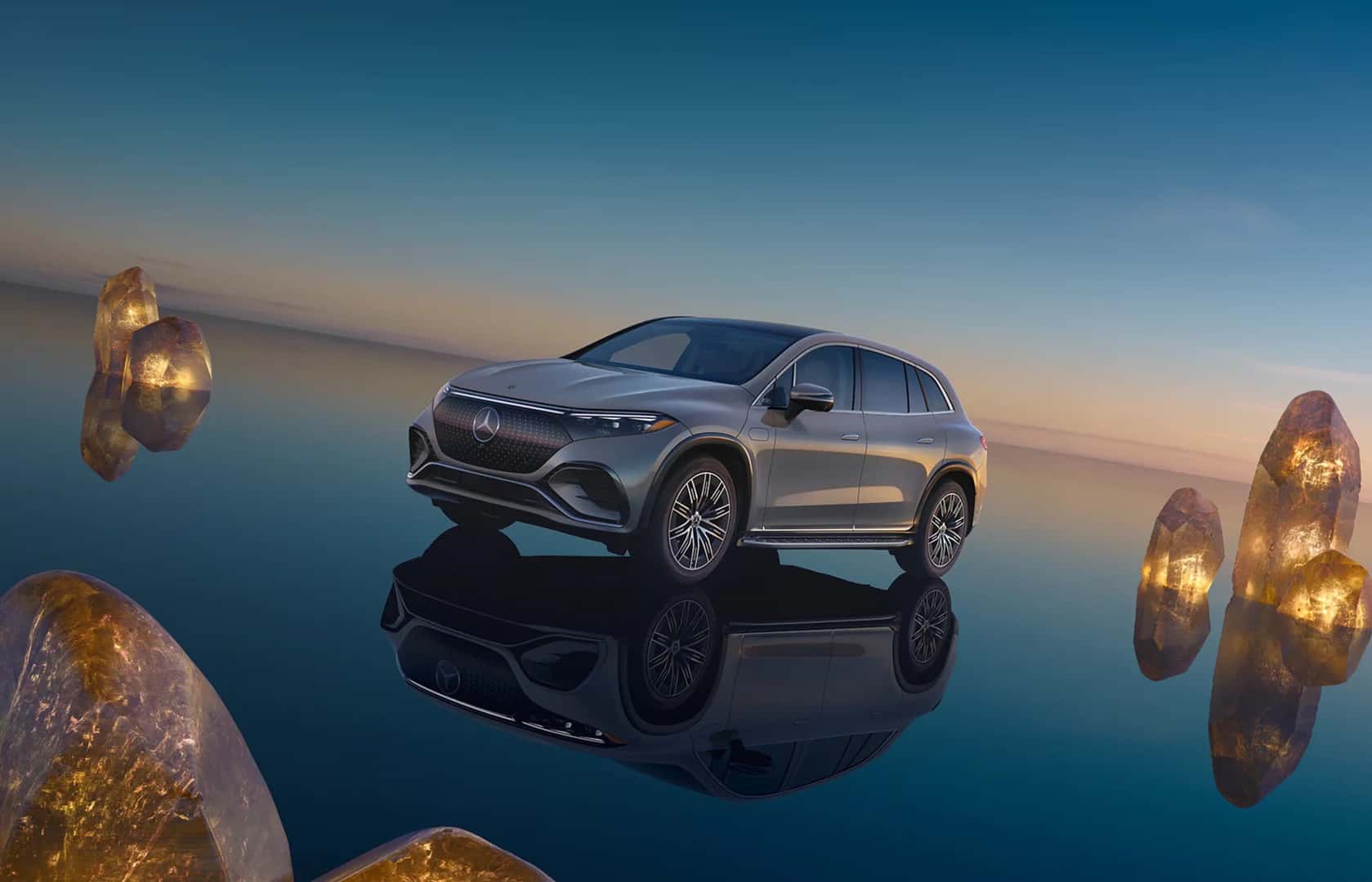 A sophisticated 2026 Mercedes-Benz EQS SUV parked in a premium setting.