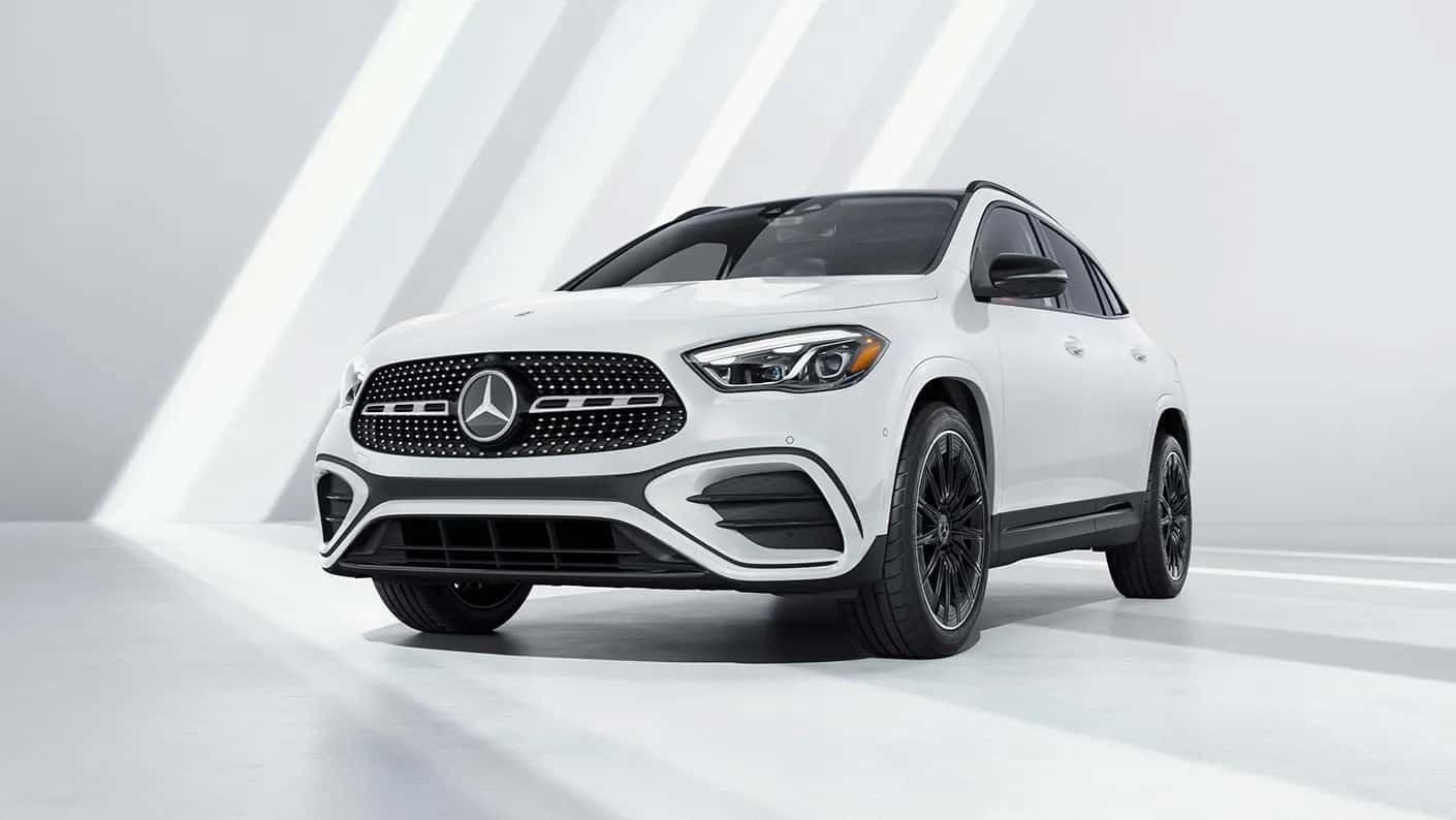 2026 Mercedes-Benz GLA 250 luxury compact SUV driving efficiently