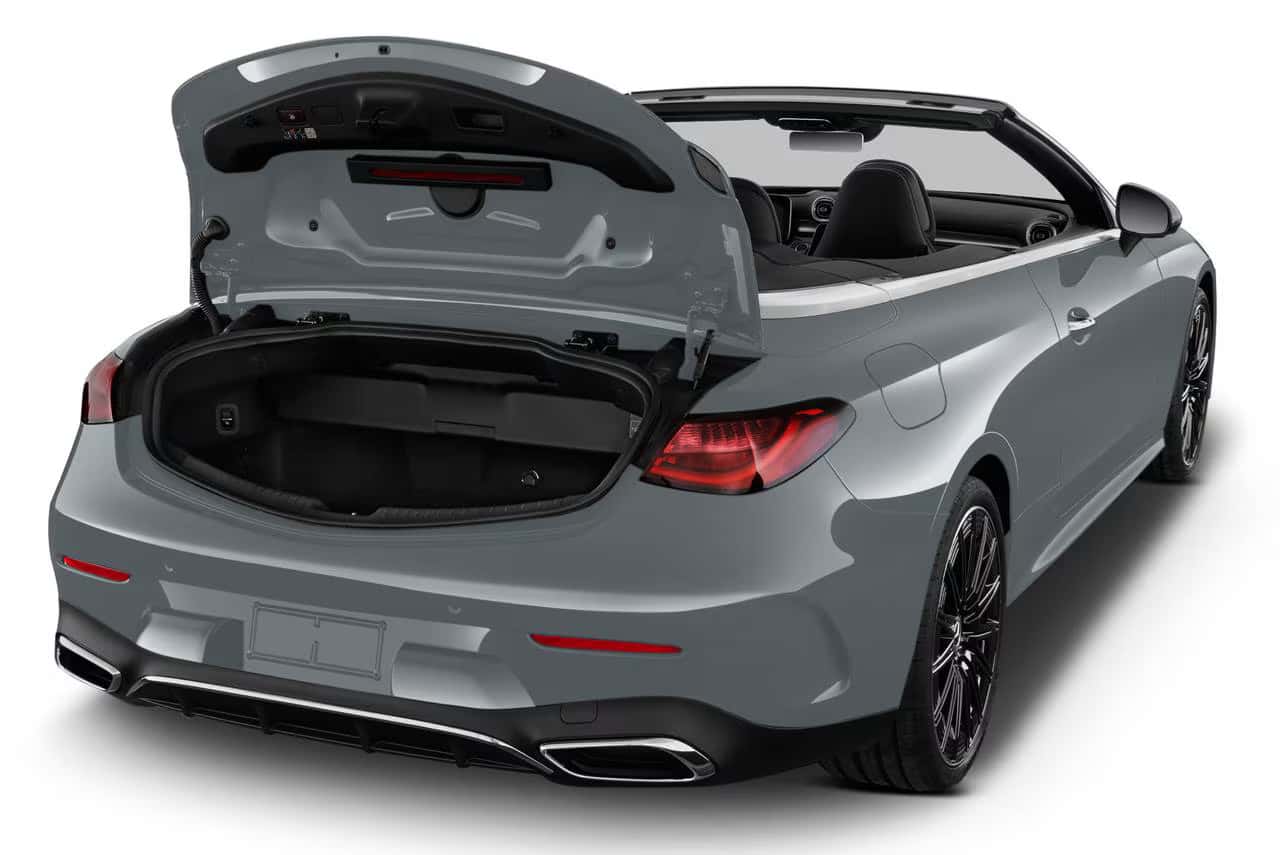 Loading luxury luggage items into the trunk of a 2026 Mercedes-Benz CLE Cabriolet