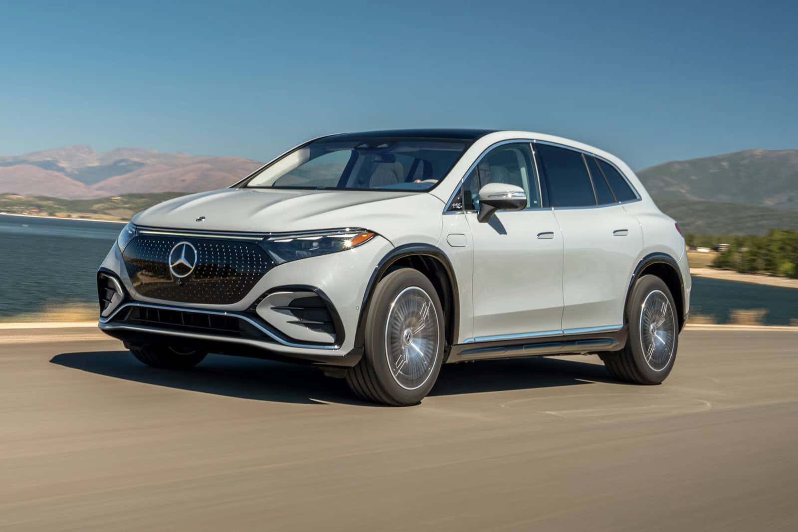 2026 Mercedes-Benz EQS SUV Navigating the Road.
