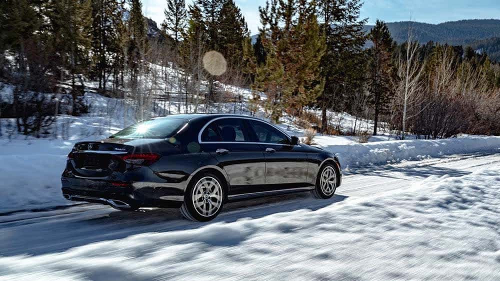 2026 Mercedes-Benz C-class navigating through winter weather conditions