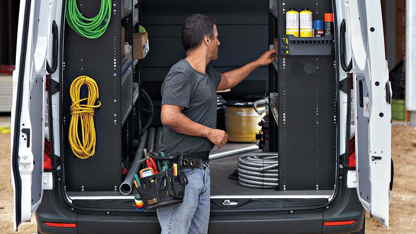 Mercedes-Benz Sprinter Cargo Van upfitting and commercial storage solutions