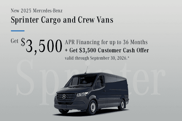 New 2025 Mercedes-Benz Sprinter Cargo and Crew Vans