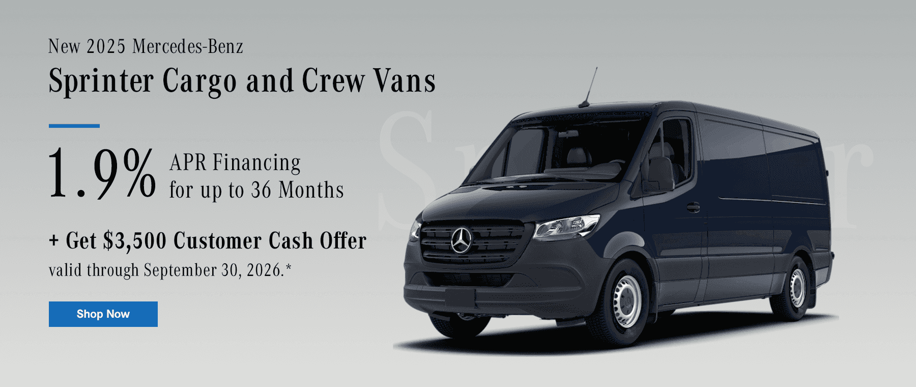 New 2025 Mercedes-Benz Sprinter Cargo and Crew Vans