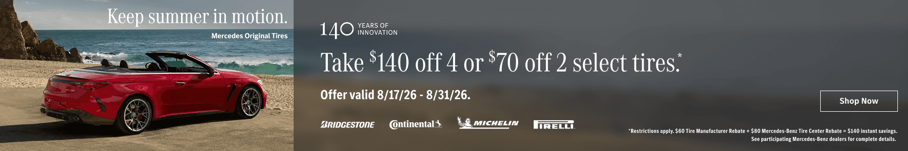 Mercedes-Benz of Novi August 2026 Tire Promotion