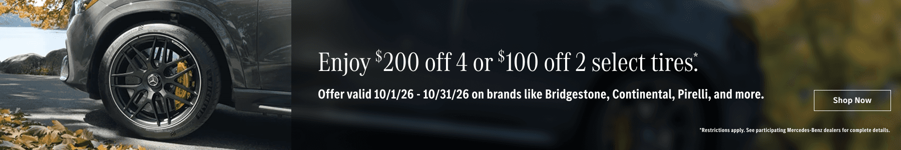 Mercedes-Benz of Novi October 2026 Tire Promotional