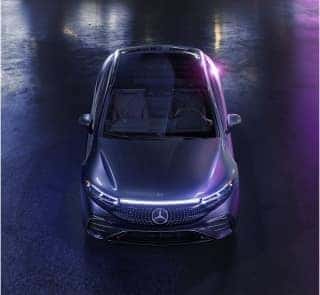 Mercedes-Benz vehicle with purple lighting