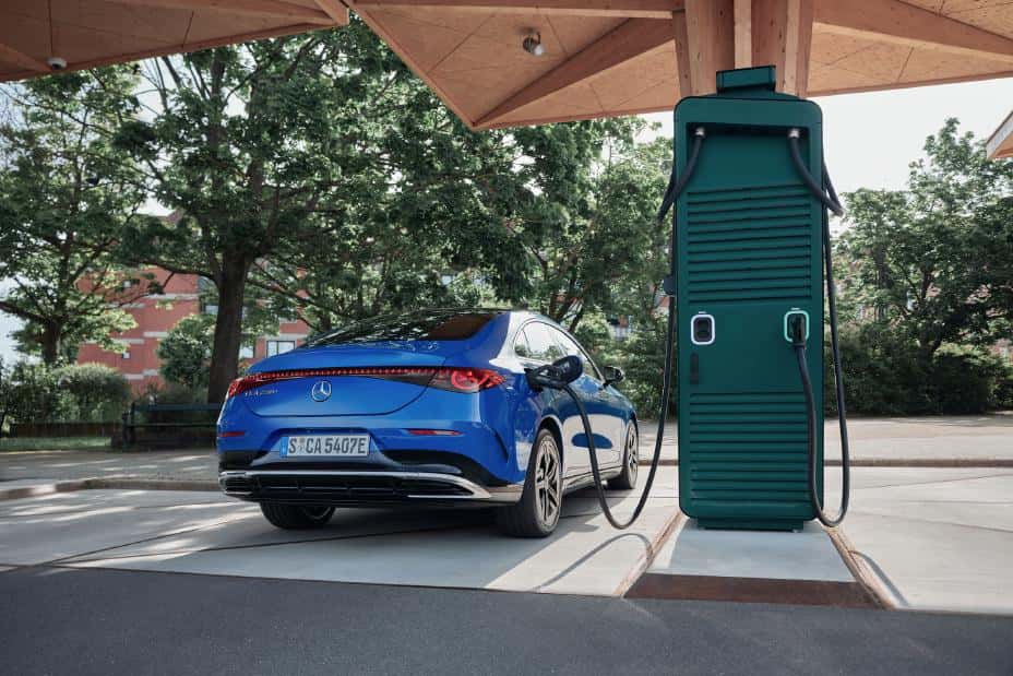 Rear View of the CLA Charging