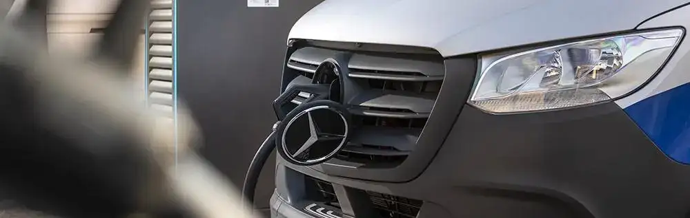 Mercedes Benz eSprinter charging port