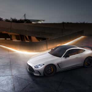 2026 Mercedes-Benz AMG GT Coupe Driving at Night
