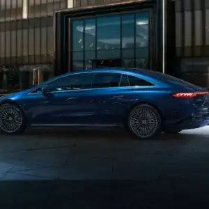 2026 Mercedes-Benz EQS Sedan Driver's Side View in Blue