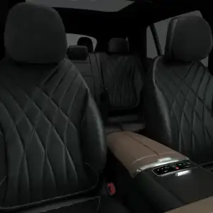 2026 Mercedes-Benz EQS SUV Front Seating with Diamond Pattern Stitching