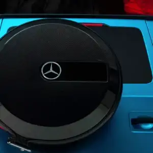 2026 Mercedes-Benz G-Class SUV Rear View with Spare Tire Cover