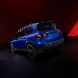 2026 Mercedes-Benz GLB SUV Rear View in Blue