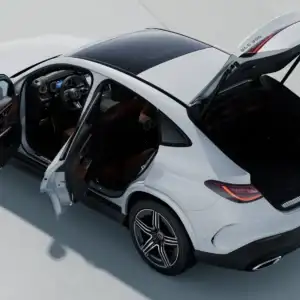 2026 Mercedes Benz GLC Coupe GLC 300 4MATIC Coupe white doors open