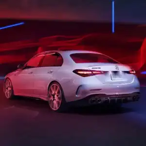 2026 Mercedes Benz C Class Sedan AMG C 43 in MANUFAKTUR Moonlight White