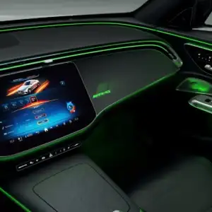 2026 Mercedes Benz E Class Sedan E 53 HYBRID green illuminated dashboard