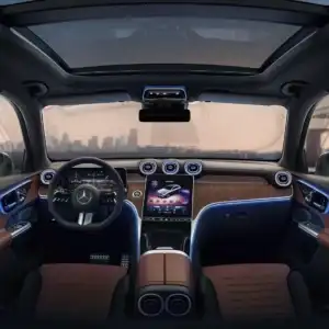 2026 Mercedes Benz GLC 300 SUV blue ambient lighting