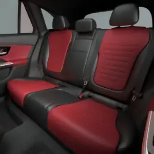 2026 Mercedes Benz GLC 350e 4MATIC SUV Power Red and Black leather