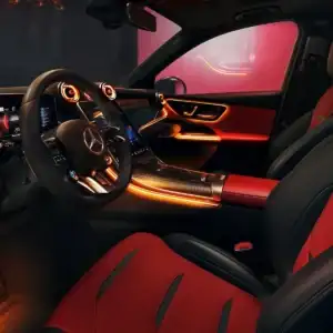 2026 Mercedes Benz GLC SUV AMG GLC 43 Power Red and Black leather interior