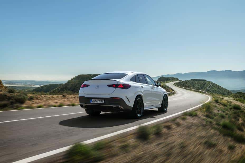 Mercedes-Benz GLE Coupe Rear View on Road