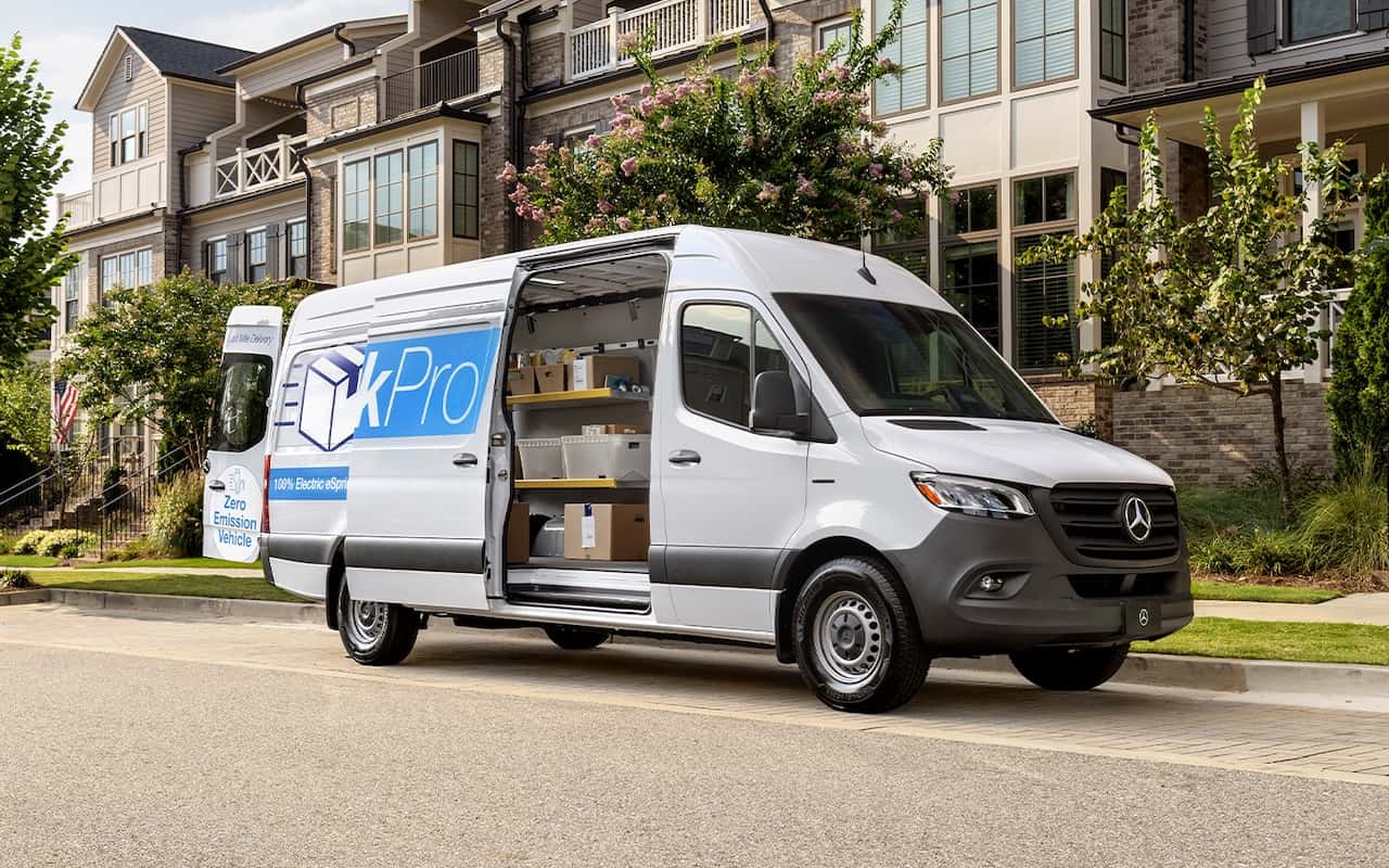 Mercedes Benz eSprrinter for last mile logistics Mercedes Benz of Plano