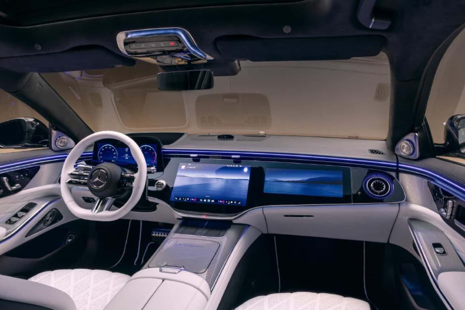 The Fashionable And Cozy Front Interior Of The Pristine 2027 Mercedes-Benz S-Class