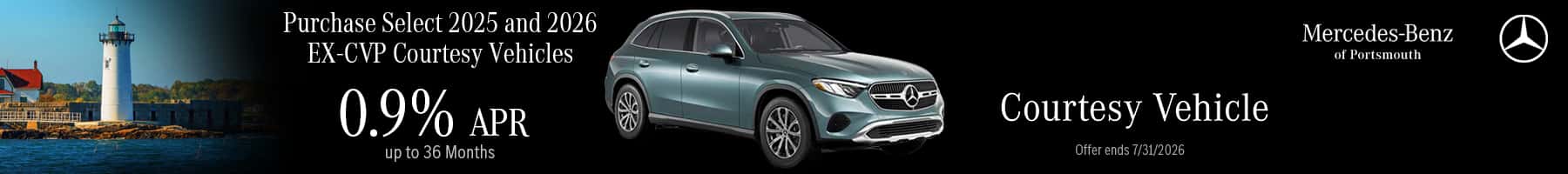 Purchase Select 2025 and 2026 EX-CVP Courtesy Vehicles 0.9% APR up to 36 Months