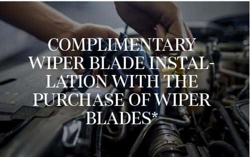 Complimentary Wiper Blade Installation With Purchase of Blades