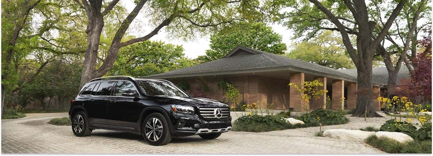 Black 2025 Mercedes-Benz GLB SUV Parked on Driveway