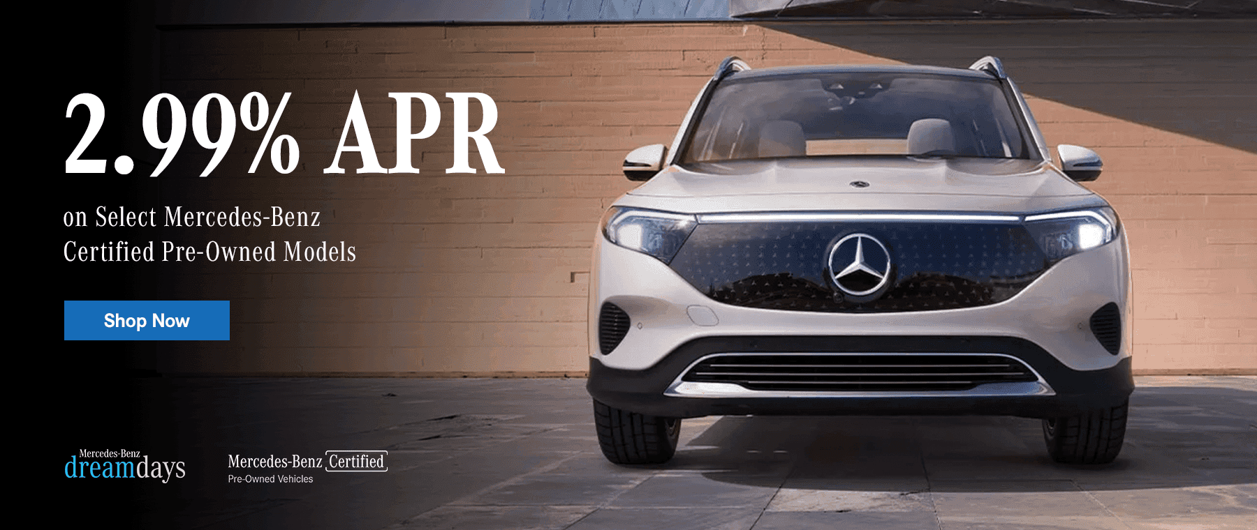 2.99% APR on Select Mercedes-Benz Certified Pre-Owned Models