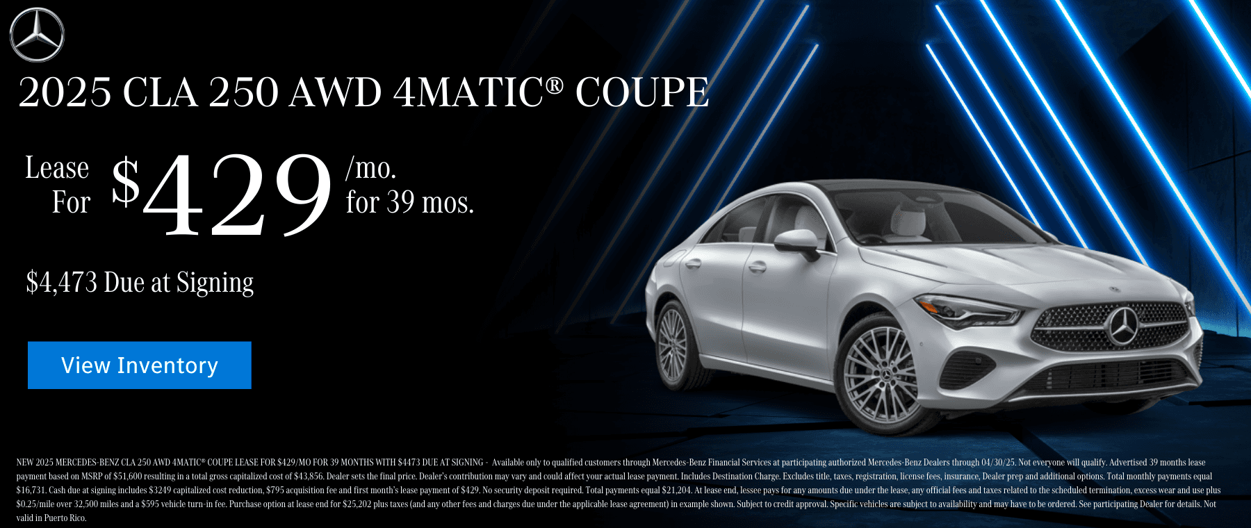 1 April 2025 CLA 250 Lease Offer DSK