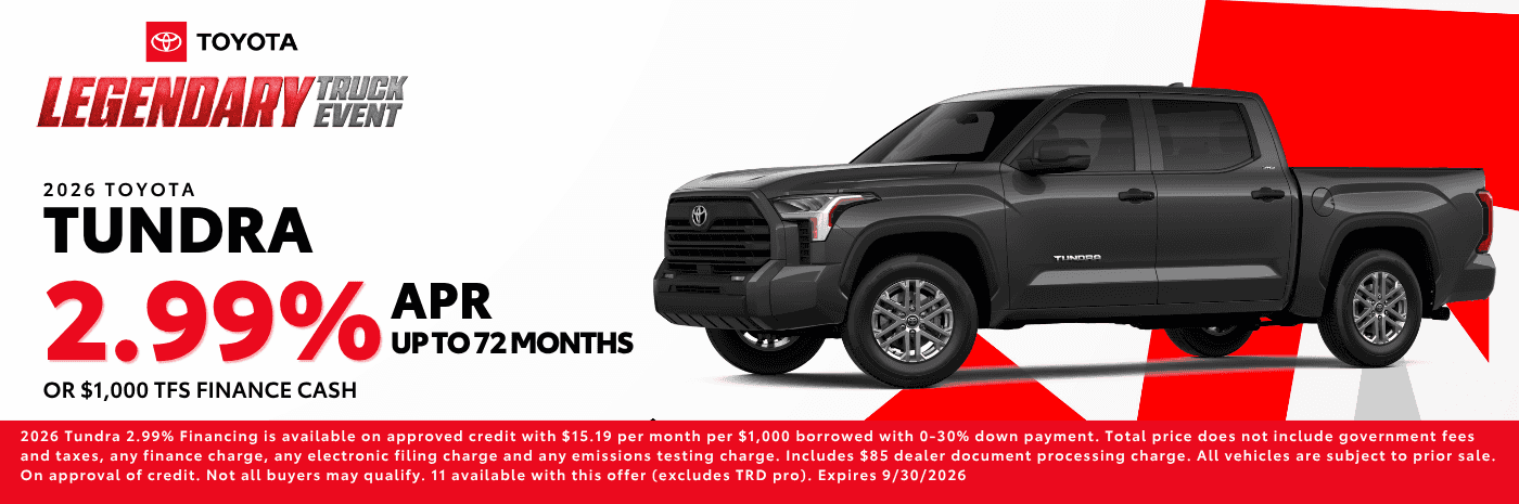 2026 Toyota Tundra APR Offer