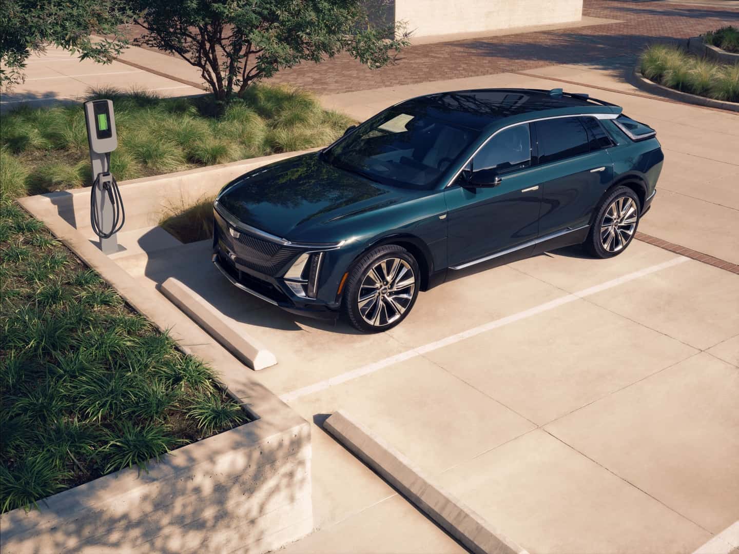 2026 Cadillac Lyriq Luxury Aerial Shot