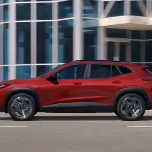 2026 Chevrolet Trax 2RS Apex Red in motion