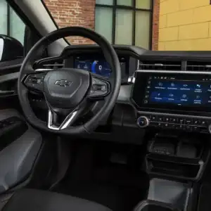 2027 Chevrolet Bolt RS interior with red stitching