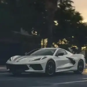 2026 Chevrolet Corvette Stingray Front and Driver Side View in Motion