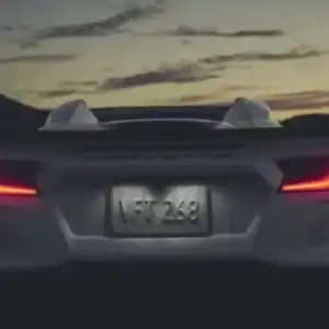 2026 Chevrolet Corvette Stingray Rear with Taillights on