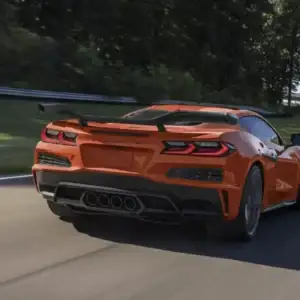 2026 Chevrolet Corvette Z06 Rear View in Motion
