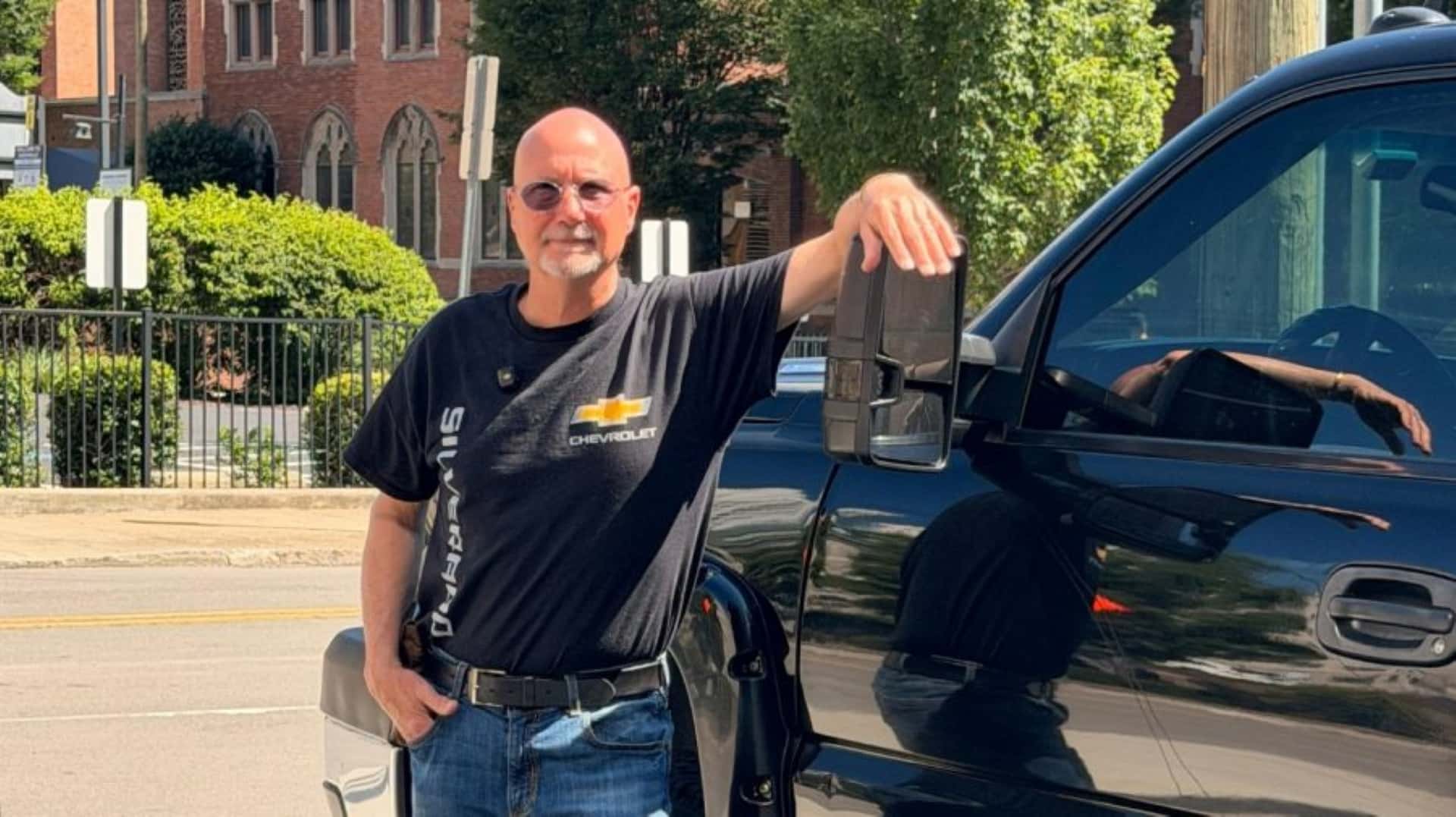 Jim Muncy Pictured With His Enduring GMC Silverado, Which Has A Million Miles On It