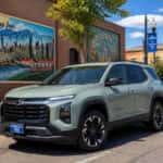 2026 Chevrolet Equinox parked near downtown Carson City murals on a sunny September day