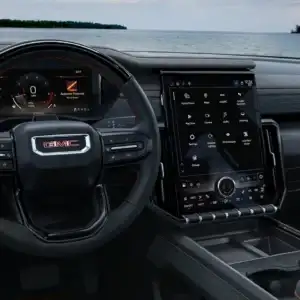 2026 GMC Acadia Front Dash and Steering Wheel