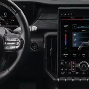 2026 GMC Acadia Infotainment Screen Showing Climate Control
