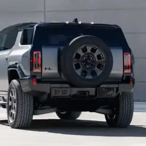 2026 GMC Hummer EV SUV Three Quarter Rear Driver's Side Profile